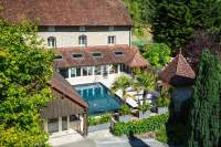 Vue aérienne de l'hôtel, Hôtel avec Piscine Jura · Hôtel Castel Damandre, Arbois